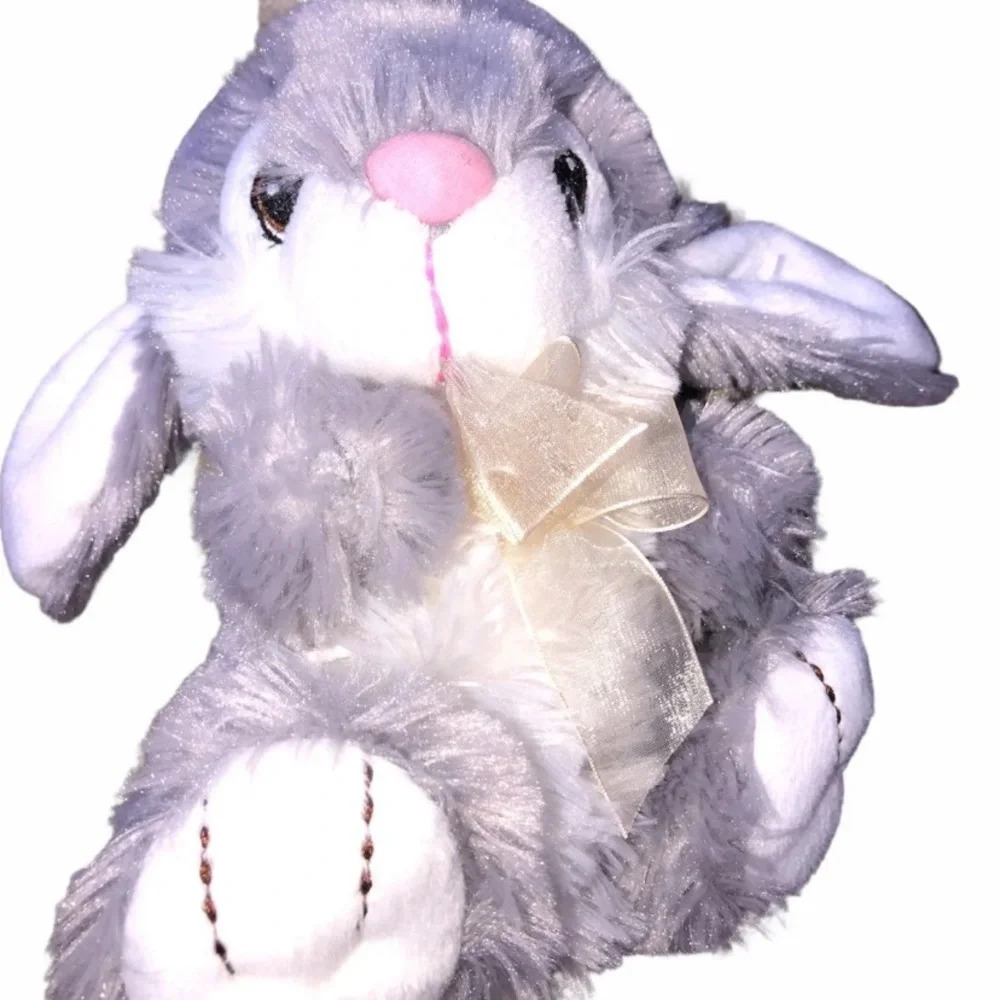 Dandee collectors choice grey bunny rabbit plush